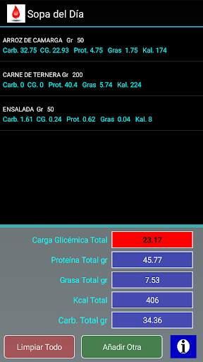 Índice glucém y la carga  Lite screenshot 6