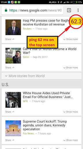 Ping: IP | URL - over the screen screenshot 2