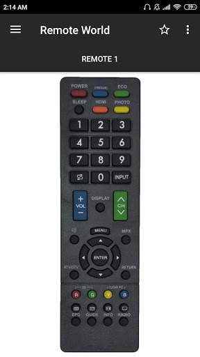 SHARP TV Remote Control screenshot 1