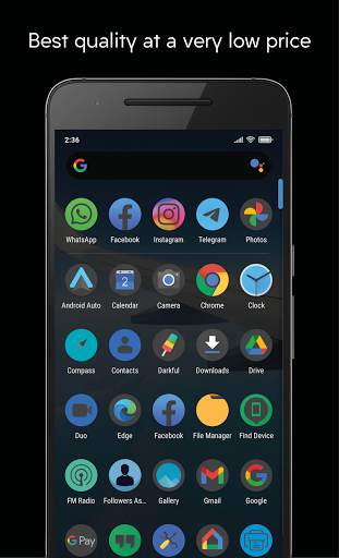 Darkful Icon Pack - Theme for Apex/Nova Launcher screenshot 2