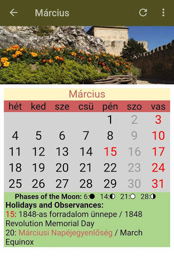 Hungarian Calendar 2020 скриншот 4