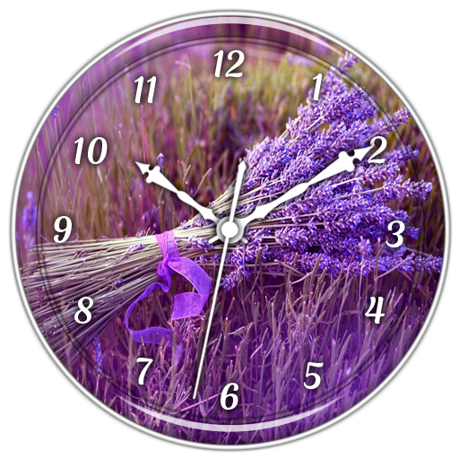 ikon Lavender Clock Live Wallpaper