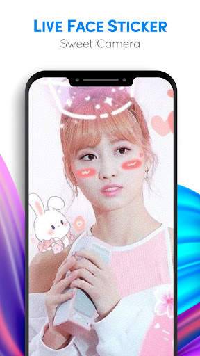 Live Face Sticker Sweet Camera screenshot 8