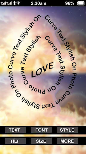 Curve Text Stylish On Photo -  screenshot 1