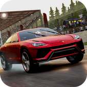 Urus Driving Lamborghini 3D logo