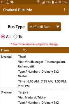Sivakasi Bus Info screenshot 7