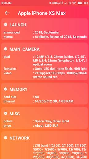 Gadget Guru Mobile specifications app screenshot 8