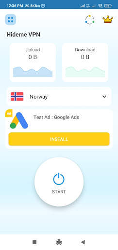 Hideme VPN screenshot 1