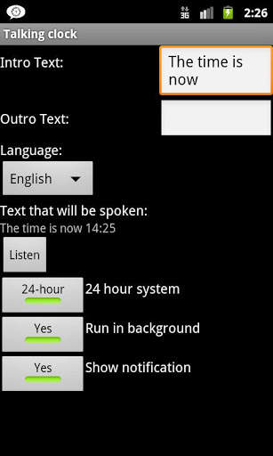 Talking Clock screenshot 1