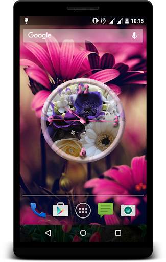 Tulips Clock Live Wallpaper screenshot 7