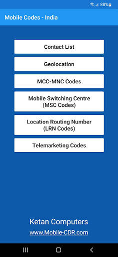 Mobile Codes of India screenshot 1