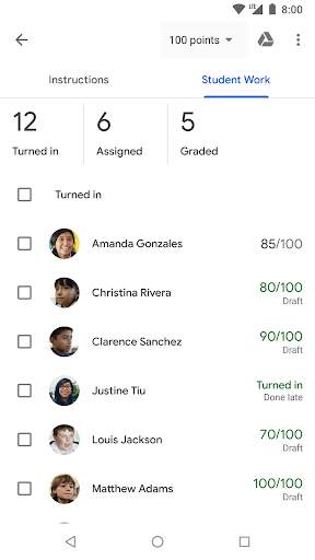 Google Classroom screenshot 4