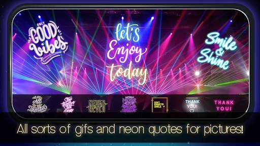 Neon Glow Quotes Photo Editor screenshot 1