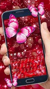 Red Rose Butterfly Theme screenshot 1