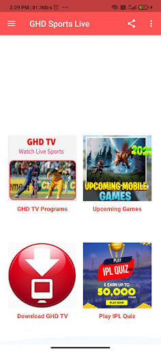 New GHD TV : Live Cricket Sports Guide скриншот 1