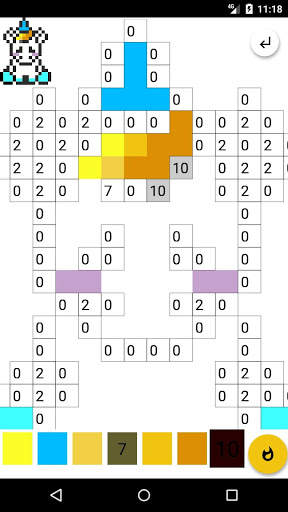Coloring by numbers unicorns pixel screenshot 7