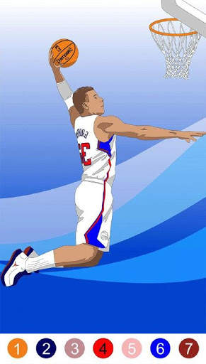 Coloring Basketball  - Color by number 4 تصوير الشاشة