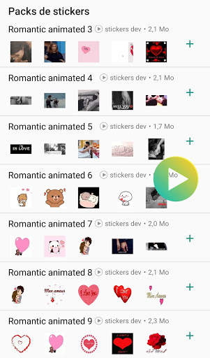 Romantic Love animated stickers for WhatsApp screenshot 2