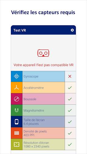Test de compatibilité en vr screenshot 3