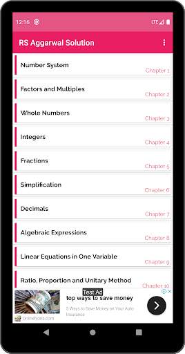 RS Aggarwal & NCERT Class 6 Math Solution OFFLINE screenshot 3