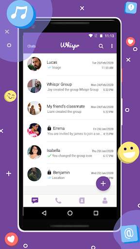 Whispr Messenger - Free Private Messages & Calls screenshot 1