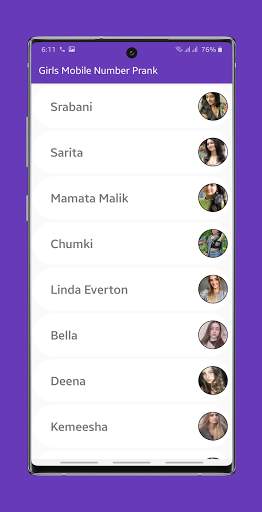 Real Sexy girls mobile numbers for chat (Prank) screenshot 4