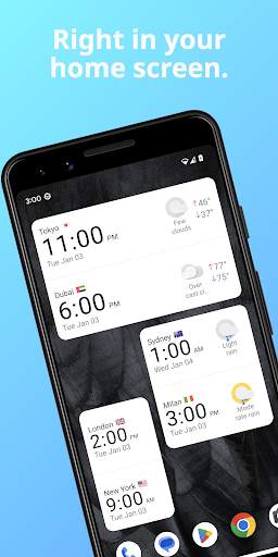 World Clock - Timezones Widget screenshot 3