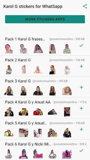 Stickers de Karol G para WhatSapp - WAStickers screenshot 1