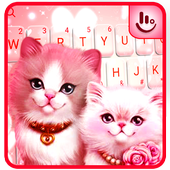 Cute Pink Lovely Kitty Cat Keyboard Theme icon