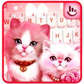Cute Pink Lovely Kitty Cat Keyboard Theme 6.6.21.2019