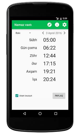 Namaz vaxtı screenshot 1
