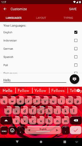 Red Rose Emoji Keyboard screenshot 1
