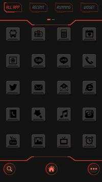 Neon(Red) dodol launcher theme screenshot 3