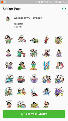 Stiker Whatsapp Wayang Unyu Ramadan & Merdeka screenshot 1