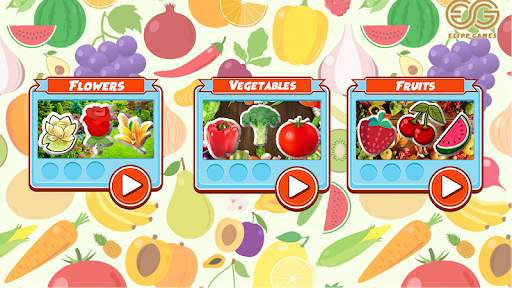 Memory Matching Game  Fruit, Flower, Vegetables screenshot 2