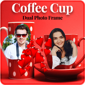 Coffee Cup Photo Editor - Dual Photo Frame أيقونة
