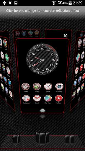 Next Launcher 3D Theme Carbon screenshot 4