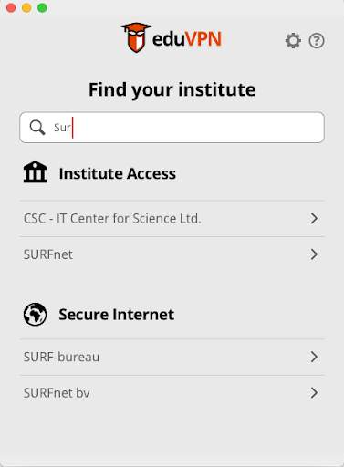 eduVPN screenshot 2