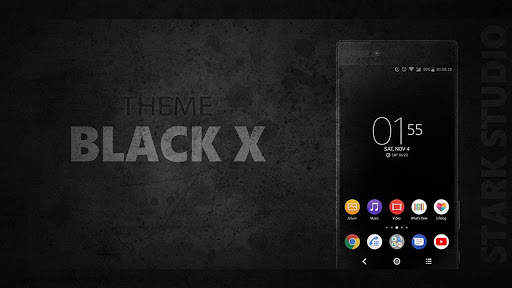BLACK X Xperia Тема screenshot 1
