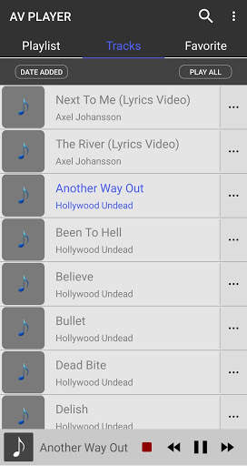 AV Player Lite - Music player & Video player screenshot 1