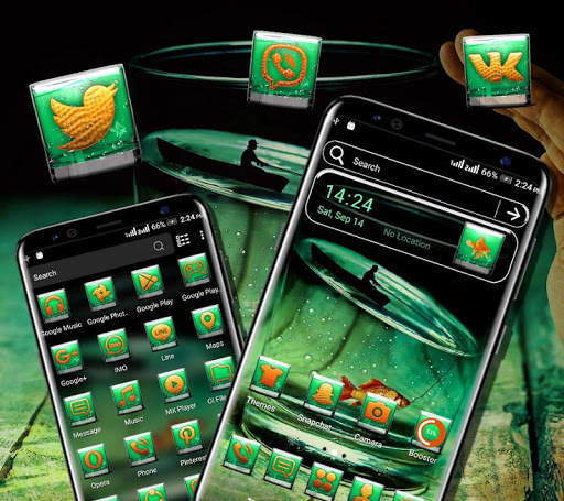Glass Fisherman Launcher Theme screenshot 7