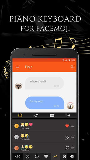 Piano Emoji Keyboard Theme screenshot 3