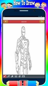 How to Draw   Iron Man Easy Step screenshot 2