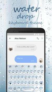 Glass Water Drop & Rainy Mood Keyboard Theme screenshot 1