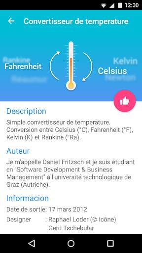 Convertisseur de temperature screenshot 3