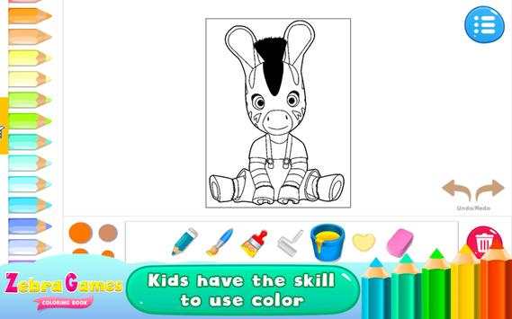 Zebra Games Coloring Books screenshot 2