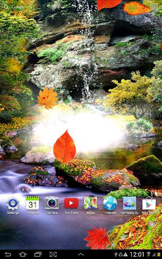 3D Autumn Waterfall Wallpaper screenshot 10