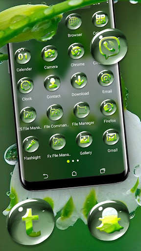 White Lily Rain Drop Theme screenshot 2