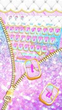 Glitter Colorful Zipper Keyboard Theme screenshot 2