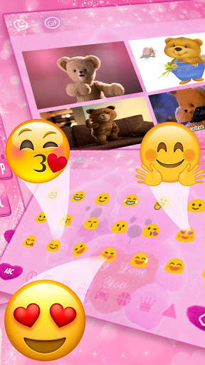 Couple Bear Love Keyboard Theme screenshot 3